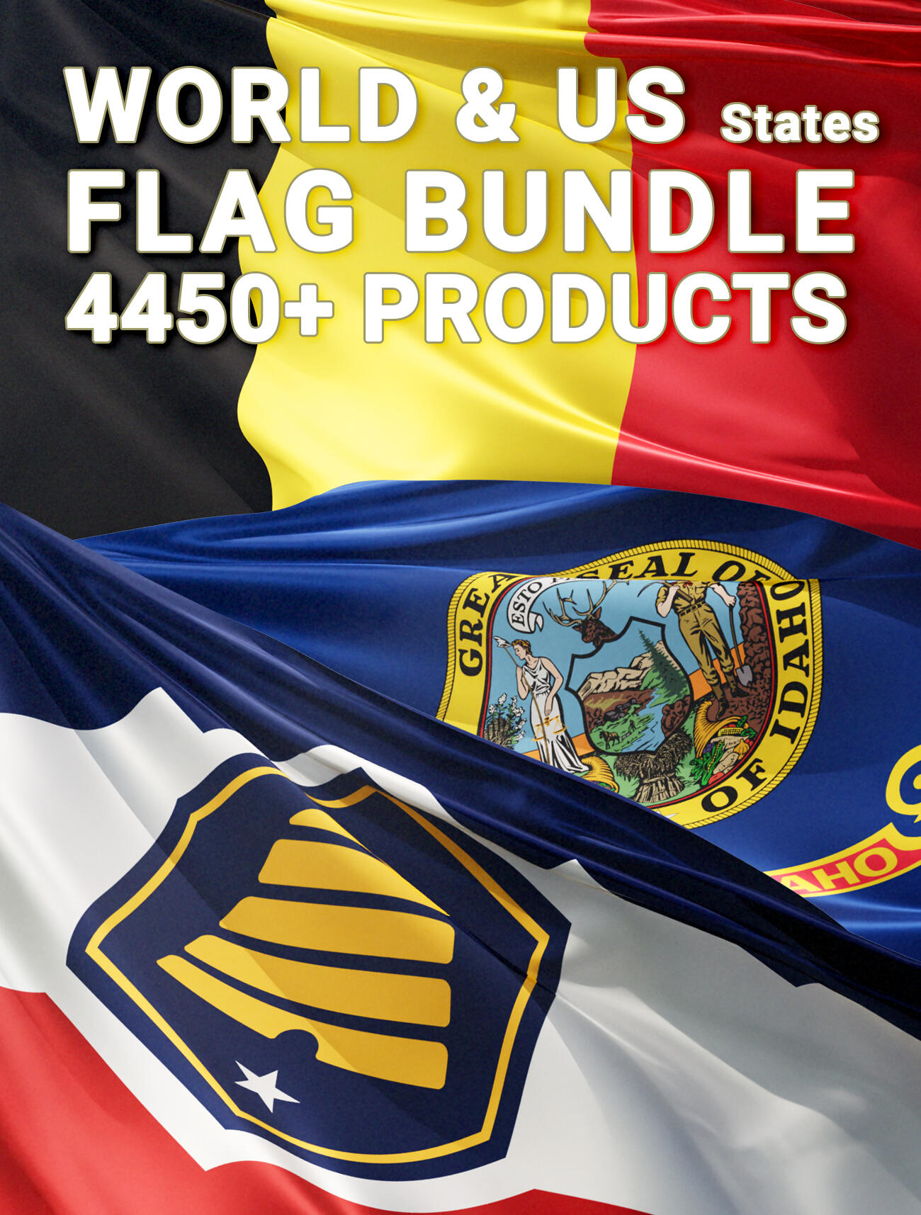 promotional image with flags