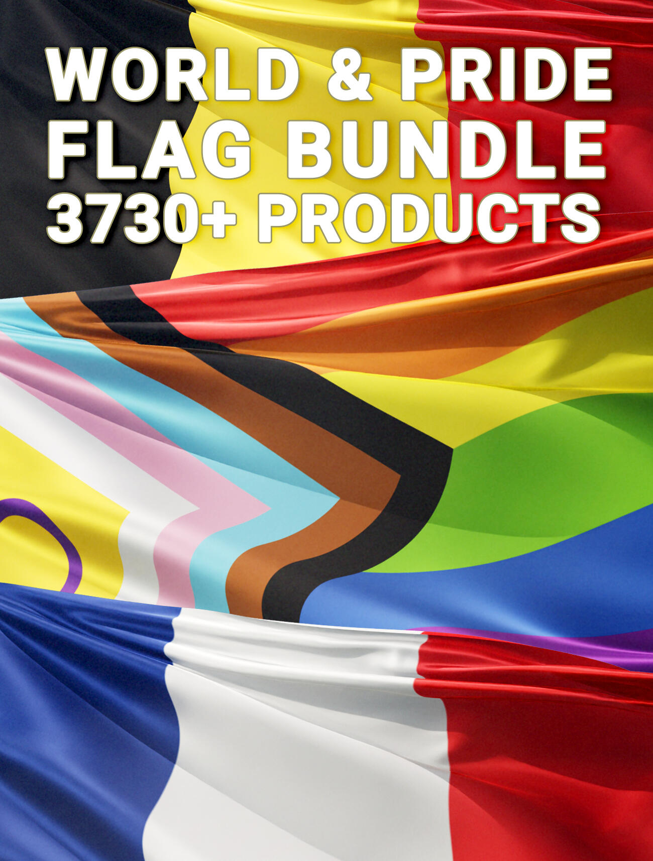 promotional image with flags
